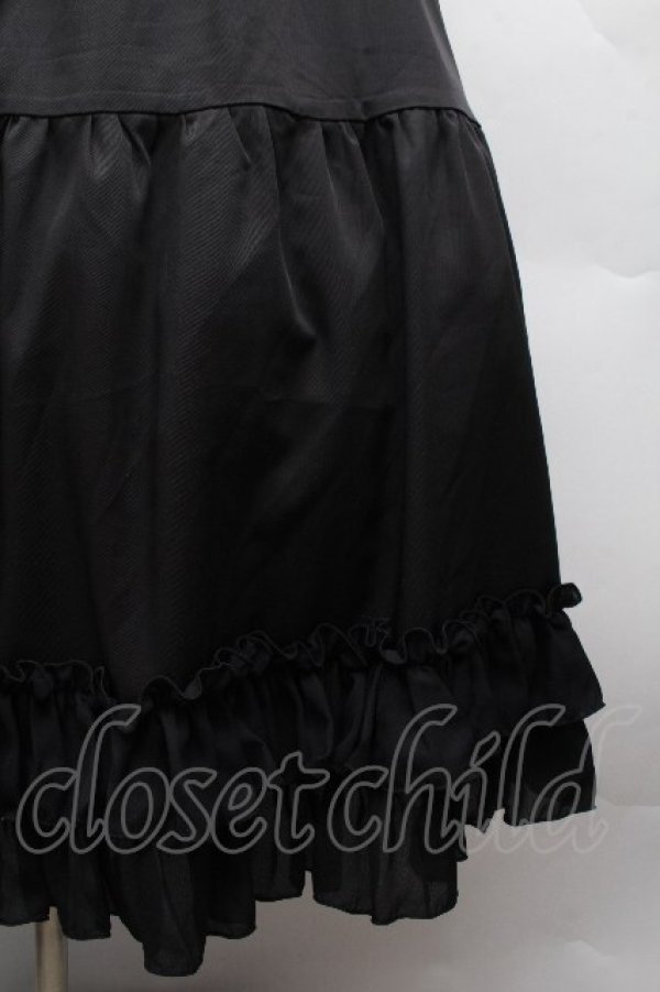 画像2: axes femme kawaii / ミディフリルペチスカート  黒 S-26-04-12-059-AX-SK-AS-ZS (2)