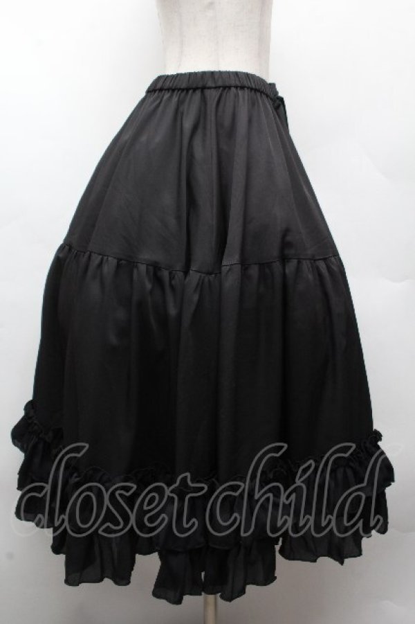 画像3: axes femme kawaii / ミディフリルペチスカート  黒 S-26-04-12-059-AX-SK-AS-ZS (3)