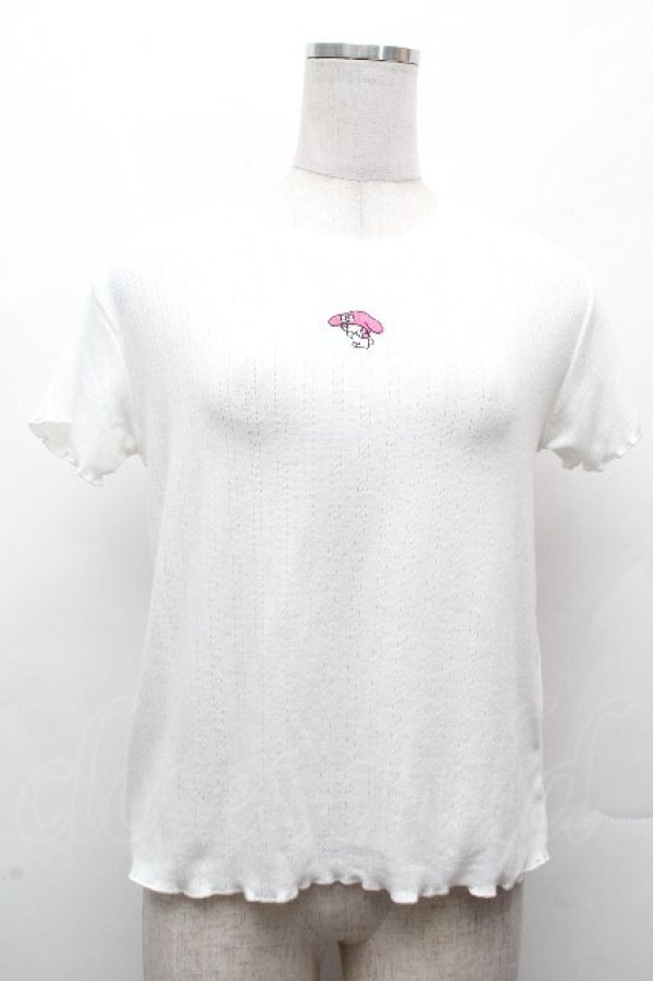 画像1: サンリオ / マイメロディTシャツ  オフ S-26-04-12-013-EL-BL-HR-ZS (1)