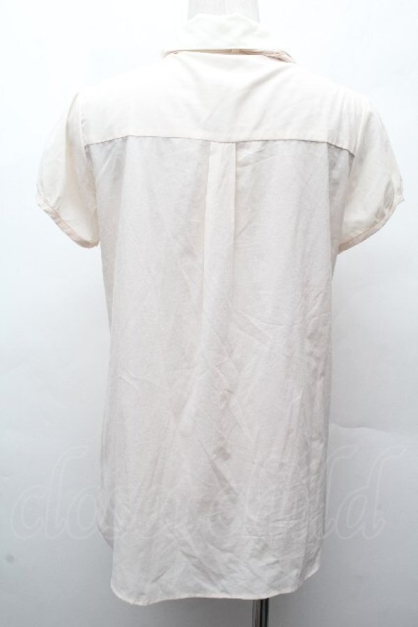 画像2: dazzlin / シアー半袖ブラウス  アイボリー S-26-04-12-015-GO-BL-HR-ZS (2)