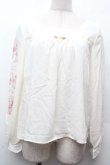 画像1: axes femme POETIQUE / 袖フラワーptシフォントップス  キナリ S-26-04-12-017-AX-TO-HR-ZS (1)