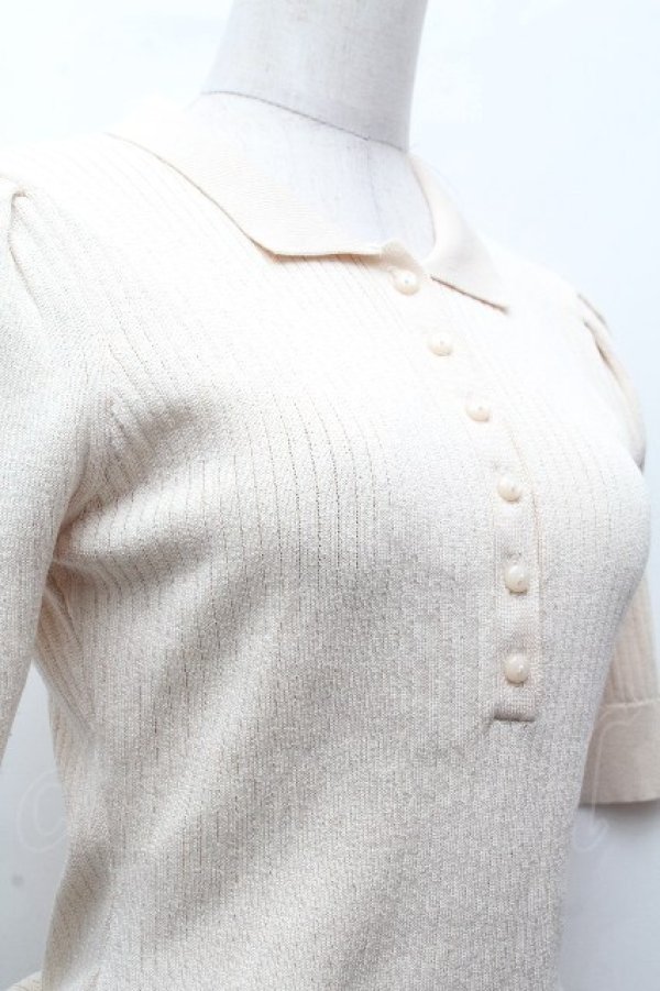 画像3: an another angelus / スモールカラーニットポロ  オフ S-26-04-12-019-CA-TO-AS-ZS (3)