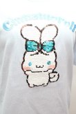 画像2: サンリオ / スパンコールシナモロールTシャツ  サックス S-26-04-12-028-EL-TS-HR-ZS (2)