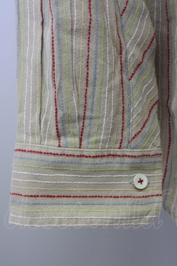 画像4: Karl Helmut / カラーストライプシャツ T-23-10-09-003-EL-BL-HD-ZT242 (4)