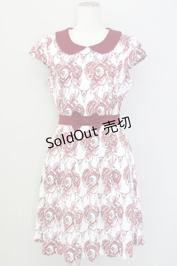 画像1: 【SALE】Sourpuss Clothing / モンスターワンピース M 白ｘ赤 T-23-11-27-020-PU-OP-AS-ZT306 (1)