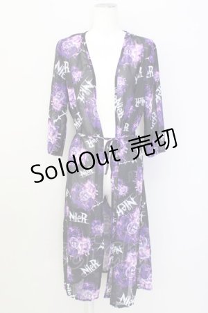 画像: 【SALE】NieR CLOTHING / カーディガン風トップス L 黒 T-23-11-27-012-PU-TO-AS-ZT283
