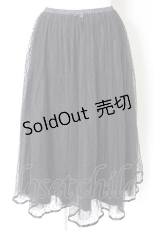 画像: Franche Lippee / かわいいチュールドットスカート M クロ T-23-11-30-063-LO-SK-IG-ZY