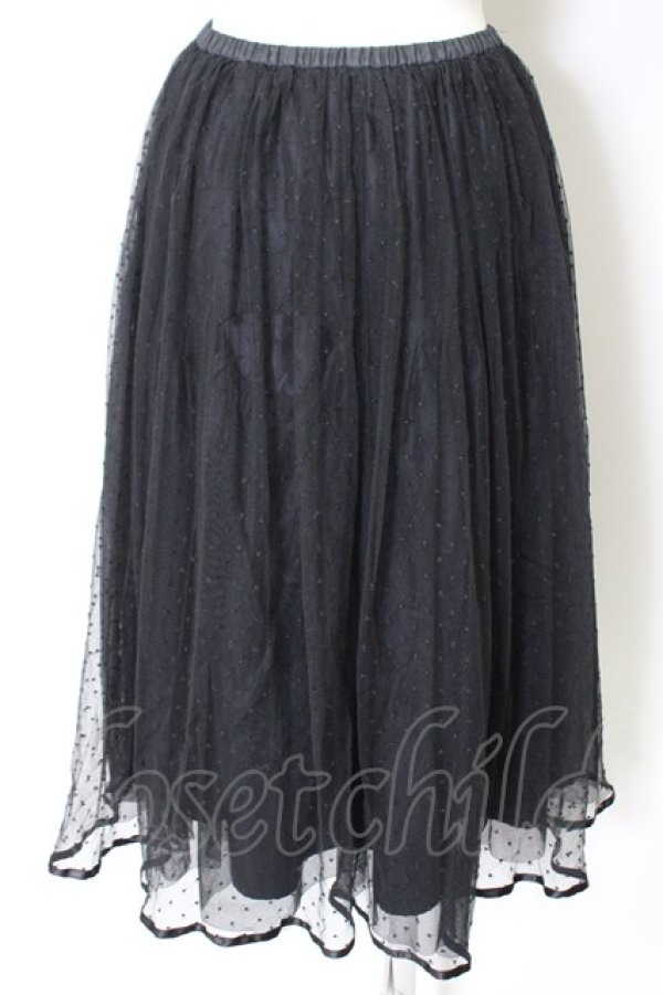画像2: Franche Lippee / かわいいチュールドットスカート M クロ T-23-11-30-063-LO-SK-IG-ZY (2)