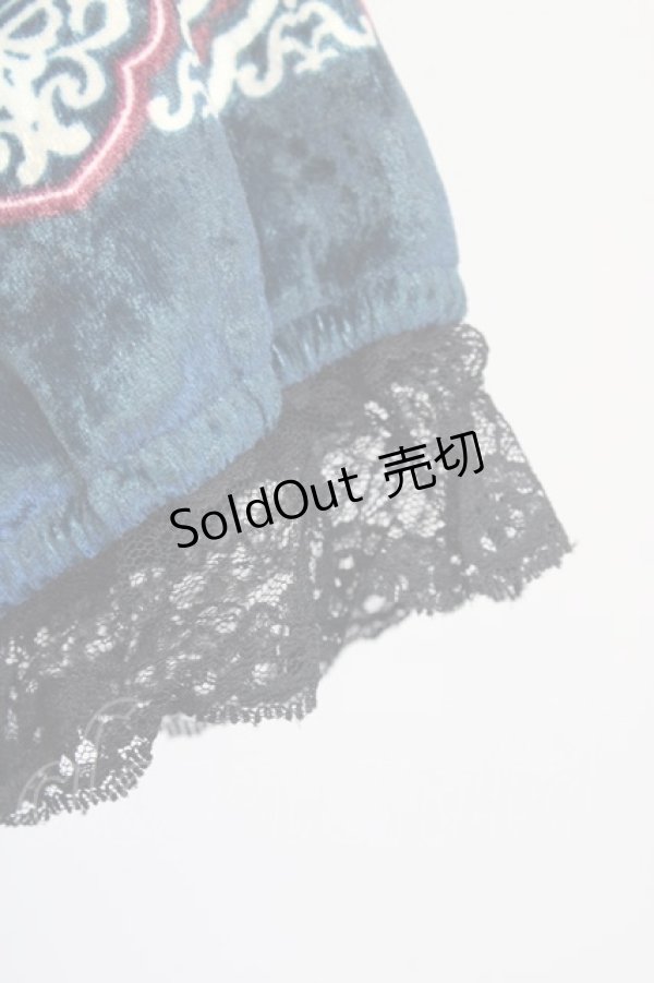 画像8: 【SALE】axes femme / ベロアキャリッジモチーフワンピース  ネイビー T-23-12-21-026-AX-OP-IG-ZT058 (8)