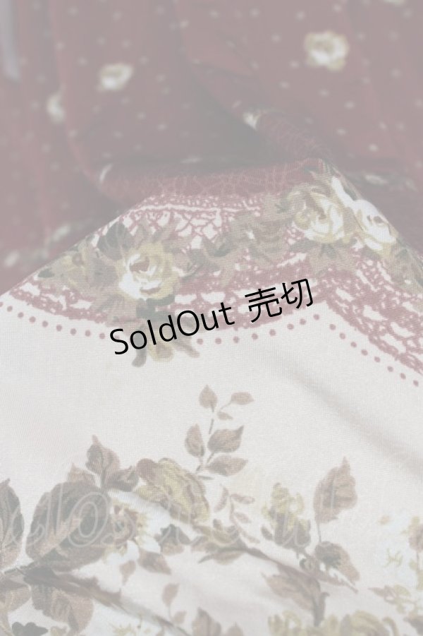 画像9: axes femme / レースアップローズドットワンピース  ワイン T-23-12-21-032-AX-OP-IG-ZT068 (9)