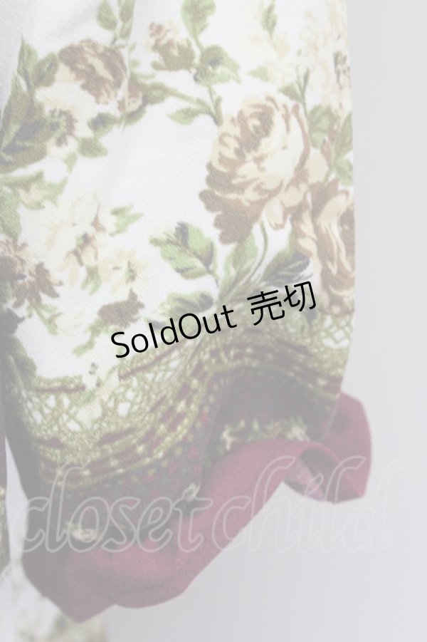 画像5: 【SALE】axes femme / ローズドットスクエアネックワンピース  ワイン T-23-12-21-033-AX-OP-IG-ZT068 (5)