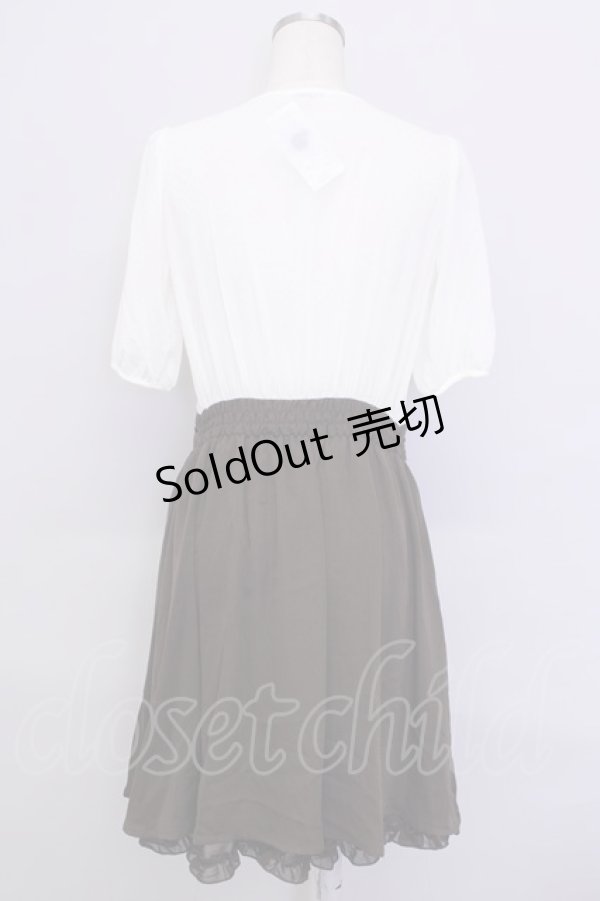 画像2: 【SALE】axes femme / ドットフロッキー使いワンピース  アイボリー×ブラウン T-23-12-29-004-AX-OP-IG-ZT324 (2)