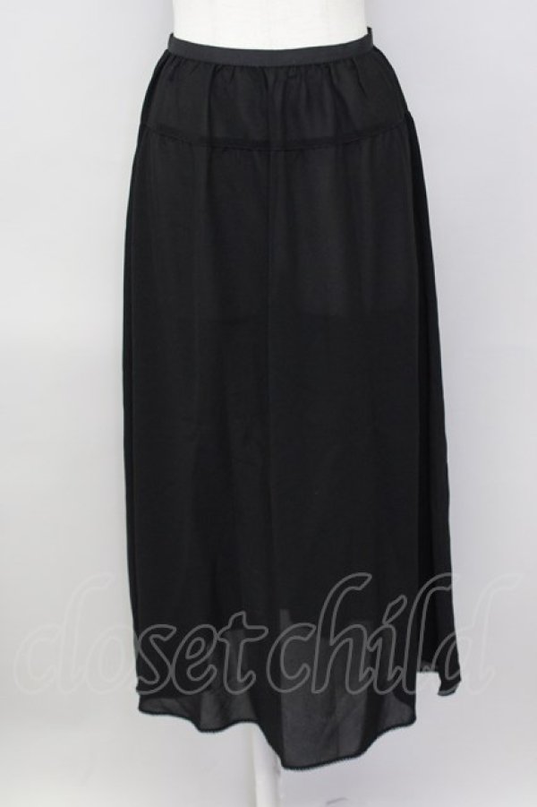 画像5: KANEKO ISAO / オーガンジー重ねスカート  黒 T-24-01-21-019-EL-SK-HD-ZT1102S (5)