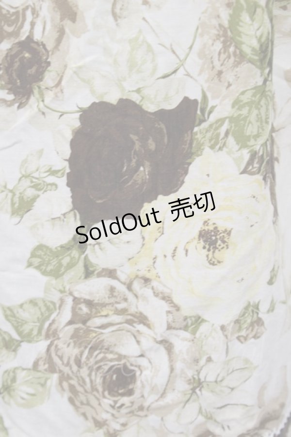 画像7: 【SALE】KANEKO ISAO / ローズブーケ3段フリルスカート  アイボリーＸブラウン T-24-01-21-046-EL-SK-HD-ZT053 (7)