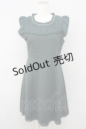 画像: 【SALE】axes femme / デザインキルトシフォン切替ワンピース  グリーン T-24-01-22-024-AX-OP-IG-ZT096