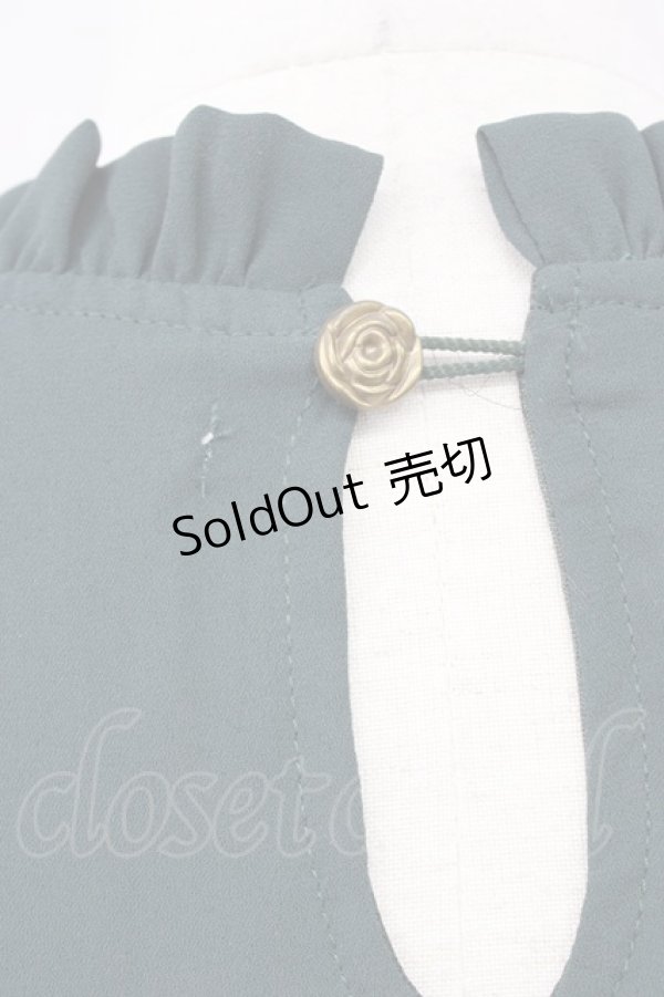 画像3: 【SALE】axes femme / デザインキルトシフォン切替ワンピース  グリーン T-24-01-22-024-AX-OP-IG-ZT096 (3)