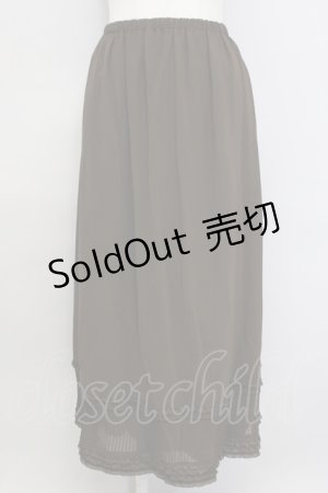 画像: 【SALE】KANEKO ISAO / 裾縦ピンタックスカート  ブラウン T-24-01-24-047-EL-SK-HD-ZT175