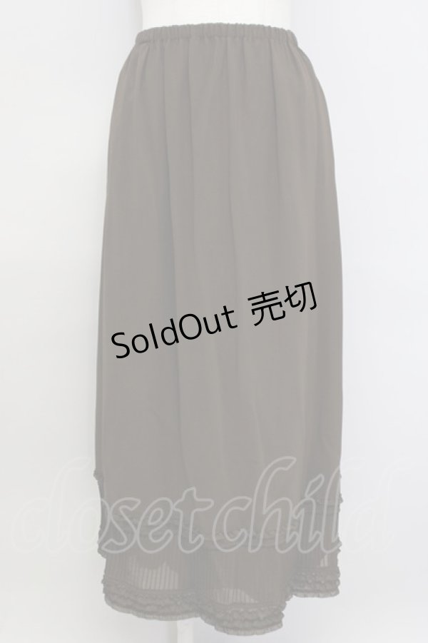 画像1: 【SALE】KANEKO ISAO / 裾縦ピンタックスカート  ブラウン T-24-01-24-047-EL-SK-HD-ZT175 (1)