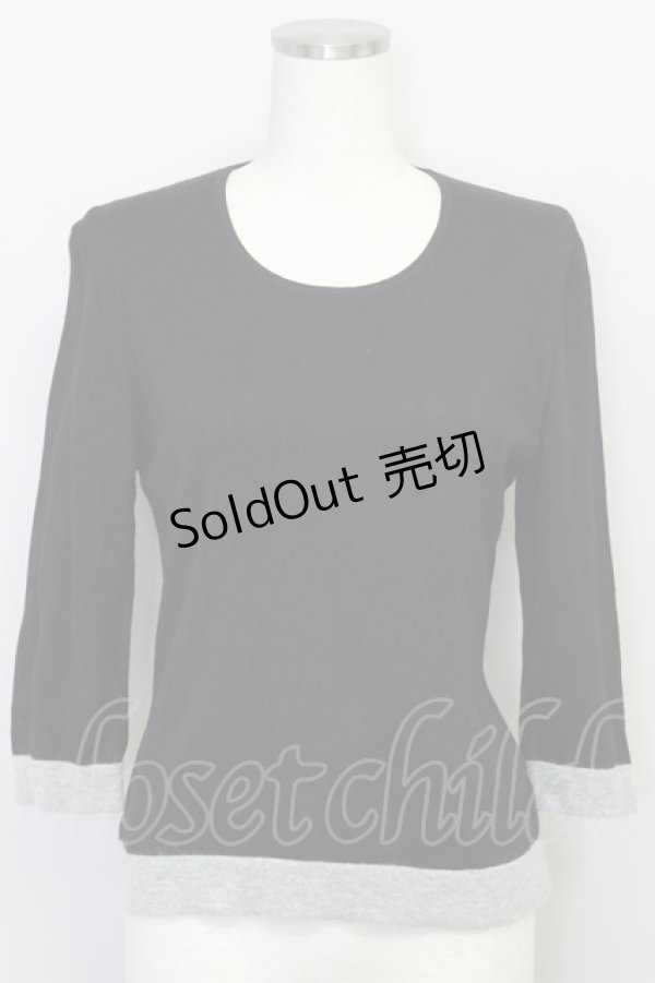 画像1: 【SALE】INGEBORG / 裾2カラートップス  黒Ｘグレー T-24-02-04-026-LO-TO-HD-ZT254 (1)