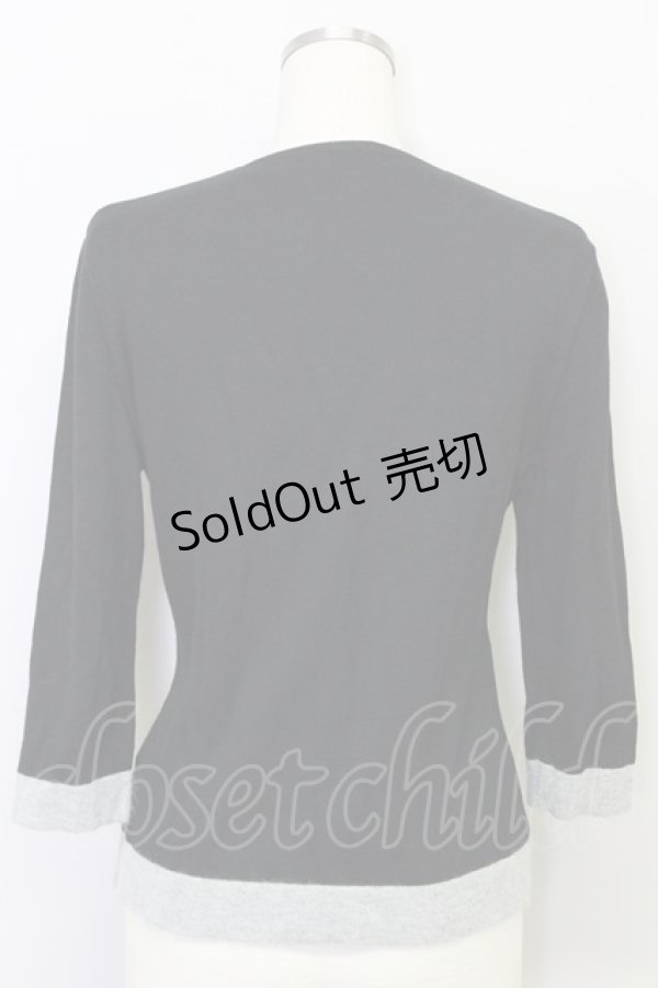 画像2: 【SALE】INGEBORG / 裾2カラートップス  黒Ｘグレー T-24-02-04-026-LO-TO-HD-ZT254 (2)