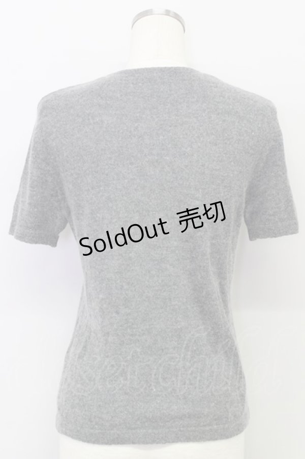 画像2: INGEBORG / カメリアニット半袖トップス  グレー T-24-02-04-013-LO-TO-HD-ZT251 (2)