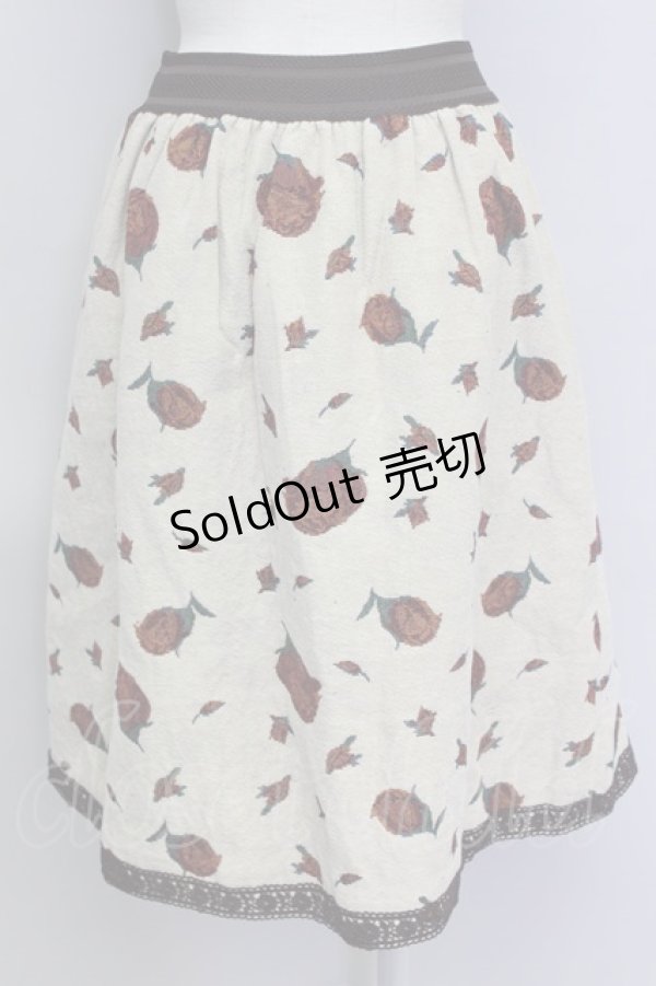 画像2: 【SALE】axes femme / クラシックローズゴブランスカート  ベージュ T-24-02-08-036-AX-SK-HD-ZT402 (2)