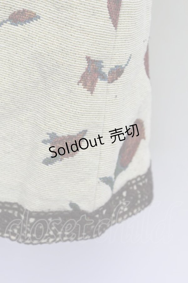 画像3: 【SALE】axes femme / クラシックローズゴブランスカート  ベージュ T-24-02-08-036-AX-SK-HD-ZT402 (3)