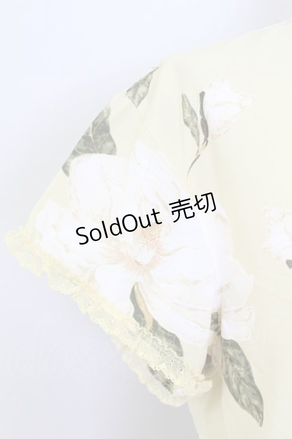 画像3: 【SALE】KANEKO ISAO / フラワー半袖トップス  イエローＸ白Ｘ緑 T-24-02-18-008-EL-TO-HD-ZT355 (3)