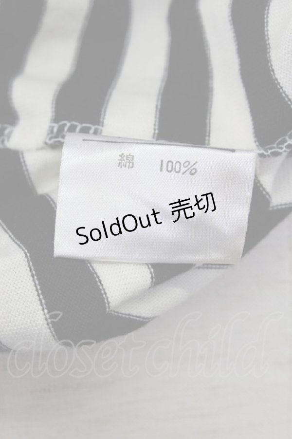 画像6: KANEKO ISAO / ボーダー半袖カットソー  アイボリーＸ黒 T-24-02-18-021-EL-TO-HD-ZT361 (6)