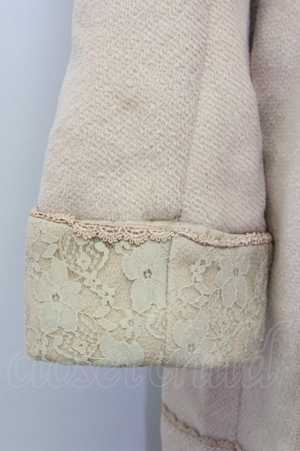 画像4: axes femme / COATレース使いコート m ベージュ T-24-02-25-019-AX-CO-SZ-ZT-C017 (4)