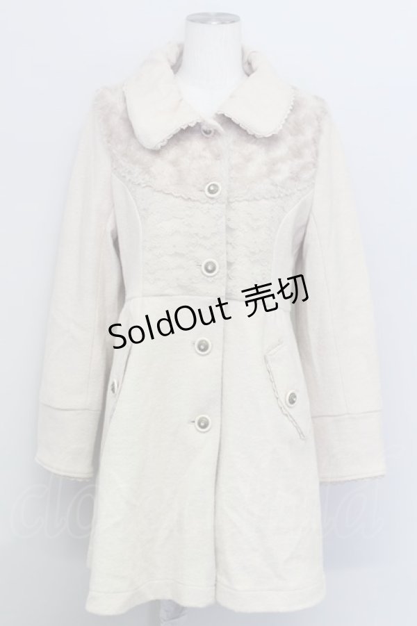 画像1: axes femme / COATファーコート L 生成り T-24-02-25-022-AX-CO-SZ-ZT-C017 (1)