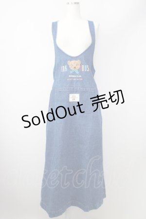 画像: PINK HOUSE / くま刺繍デニムワンピース  ブルー T-24-03-01-017-LO-OP-AS-ZI