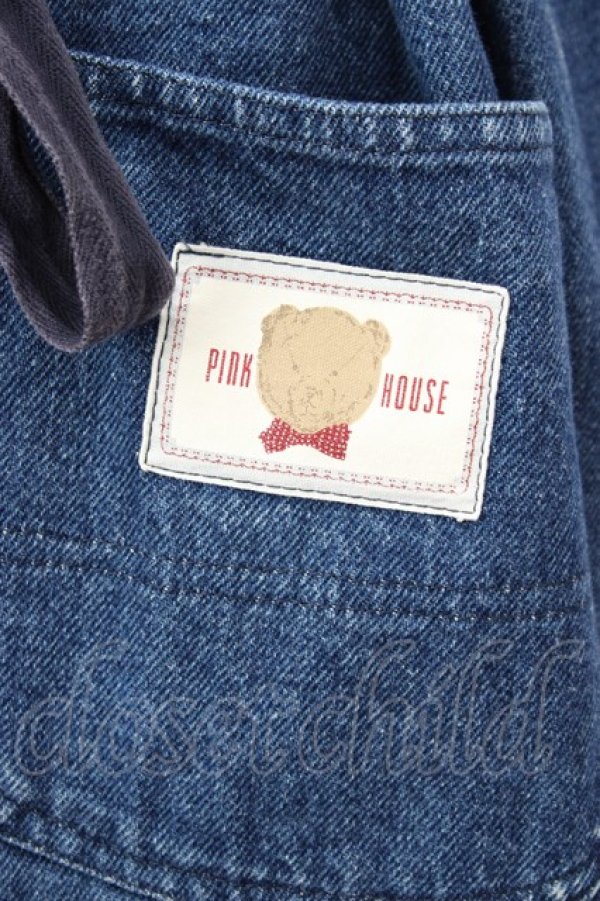 画像3: PINK HOUSE / くま刺繍デニムワンピース  ブルー T-24-03-01-017-LO-OP-AS-ZI (3)