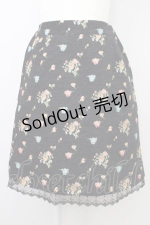 画像: axes femme POETIQUE /フラワー刺繍ミニスカート M  黒 T-24-03-02-017-AX-SK-AS-ZH