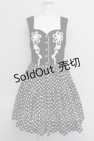 画像: Jane Marple / ドット切替ジャンパースカート  黒 T-24-03-03-028-JM-OP-AS-ZT145