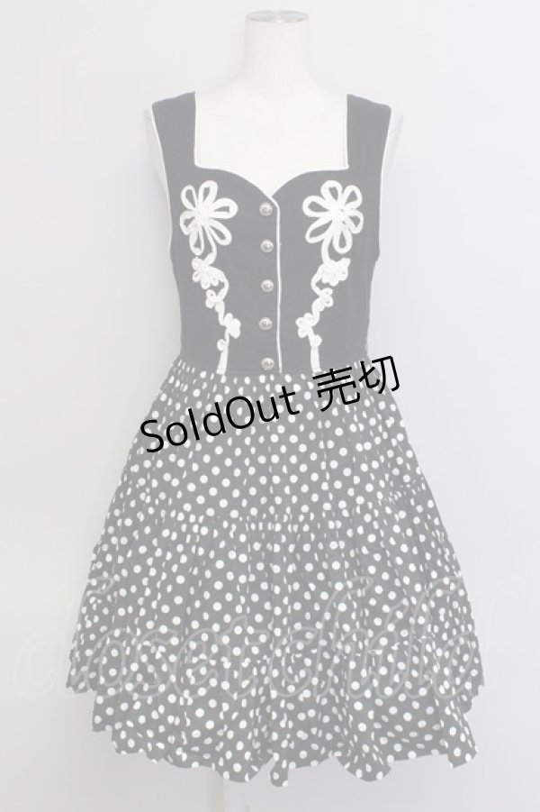 画像1: Jane Marple / ドット切替ジャンパースカート  黒 T-24-03-03-028-JM-OP-AS-ZT145 (1)