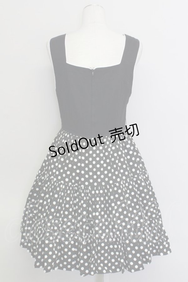 画像2: Jane Marple / ドット切替ジャンパースカート  黒 T-24-03-03-028-JM-OP-AS-ZT145 (2)