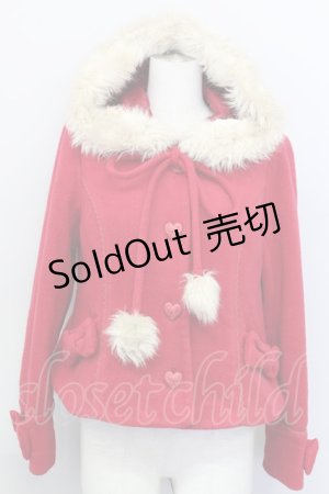 画像: Angelic Pretty / COATハートちゃんフード付コート  赤 T-24-03-03-004-AP-CO-SZ-ZT-C025
