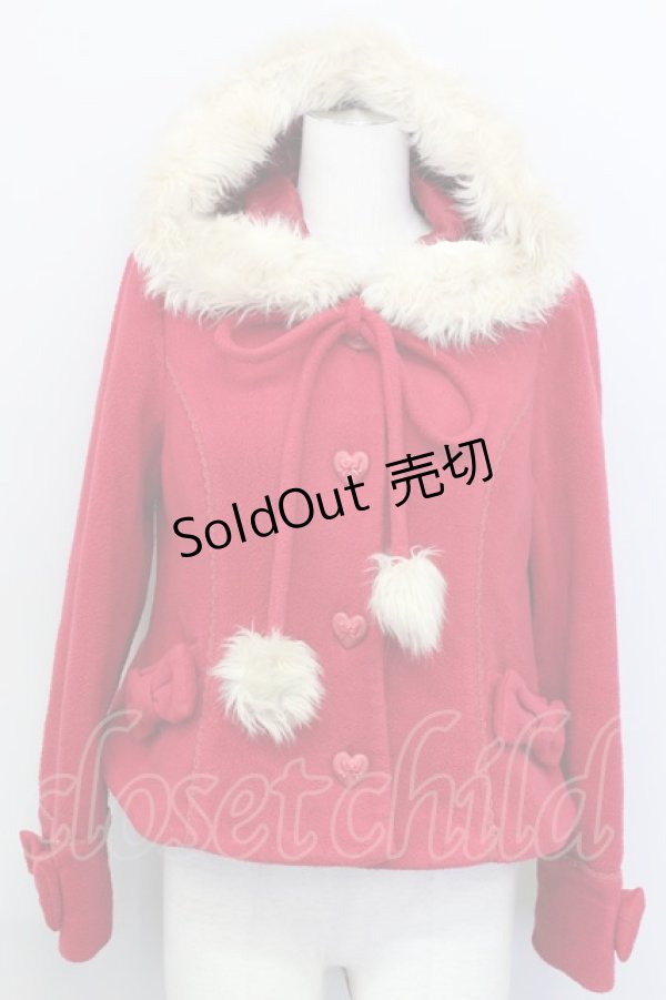 画像1: Angelic Pretty / COATハートちゃんフード付コート  赤 T-24-03-03-004-AP-CO-SZ-ZT-C025 (1)