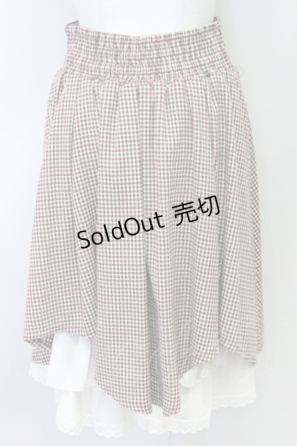 画像2: axes femme POETIQUE /千鳥スカート  ワイン T-24-03-04-031-AX-SK-AS-ZT176 (2)