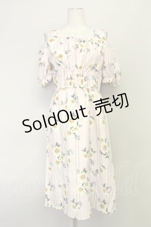 画像: 【SALE】axes femme POETIQUE /ひまわりワンピース  ピンク T-24-03-04-017-AX-OP-AS-ZH