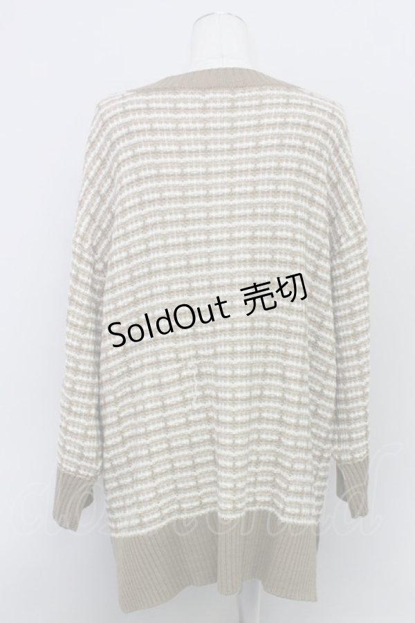 画像2: axes femme / ツイードニットカーディガン F ベージュ T-24-03-08-019-AX-TO-SZ-ZT281 (2)
