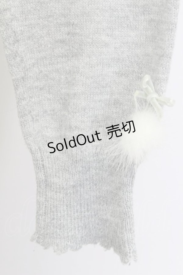 画像3: Secret Honey / ぽんぽんカーディガン 2 グレー T-24-03-08-024-CA-TO-SZ-ZT281 (3)