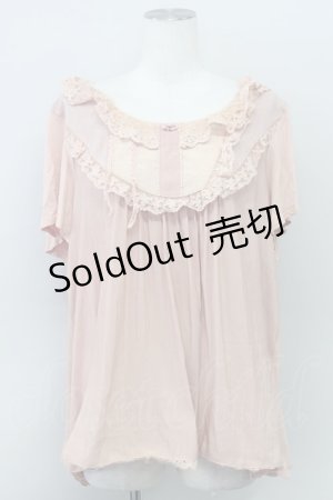 画像: Franche Lippee /  ヨークフリルトップス  ピンク T-24-03-13-011-LO-TO-UT-ZT411