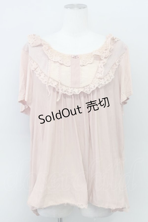 画像1: Franche Lippee /  ヨークフリルトップス  ピンク T-24-03-13-011-LO-TO-UT-ZT411 (1)