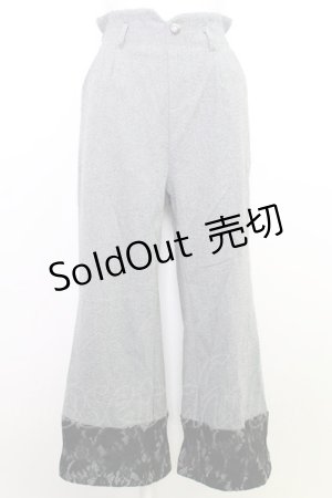 画像: 【SALE】axes femme / ヘリンボーン柄カットパンツ M グレー T-24-03-14-026-AX-PA-SZ-ZT040