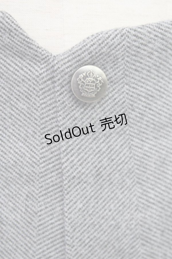 画像4: 【SALE】axes femme / ヘリンボーン柄カットパンツ M グレー T-24-03-14-026-AX-PA-SZ-ZT040 (4)