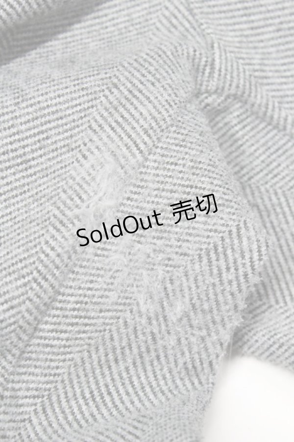 画像6: 【SALE】axes femme / ヘリンボーン柄カットパンツ M グレー T-24-03-14-026-AX-PA-SZ-ZT040 (6)