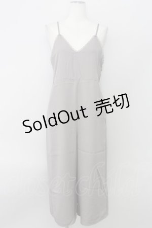 画像: 【SALE】E hyphen world gallery PEACE / ジョーゼットオールインワン  グレージュ T-24-03-19-037-LO-OP-IG-ZT414