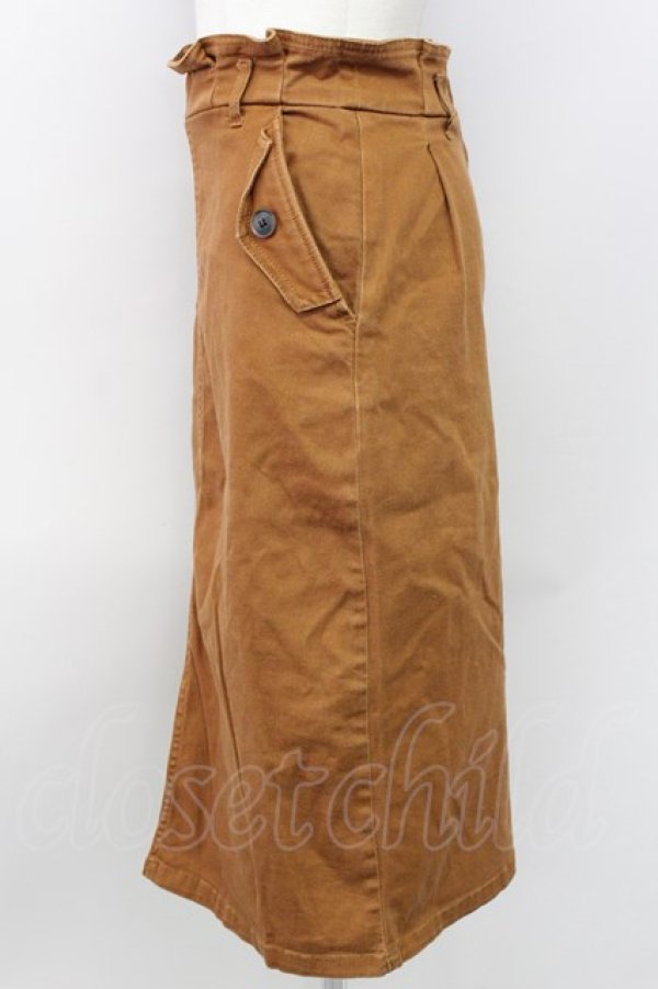 画像3: E hyphen world gallery PEACE / ツイルフラップポケットスカート  ブラウン T-24-03-19-045-LO-SK-IG-ZT415 (3)
